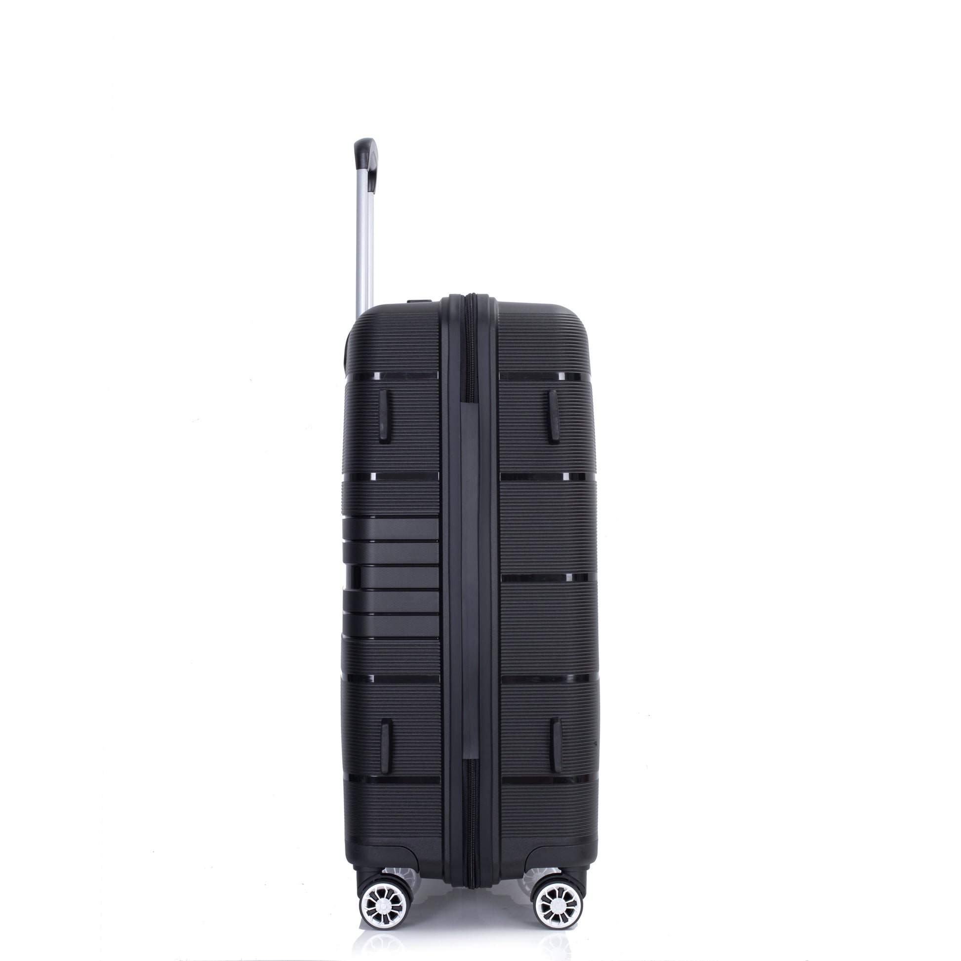 Hardshell Suitcase Double Spinner Wheels Pp Luggage Sets Lightweight Durable Suitcase With Tsa Lock,3 Piece Set 20 24 28 Black Black Polypropylene