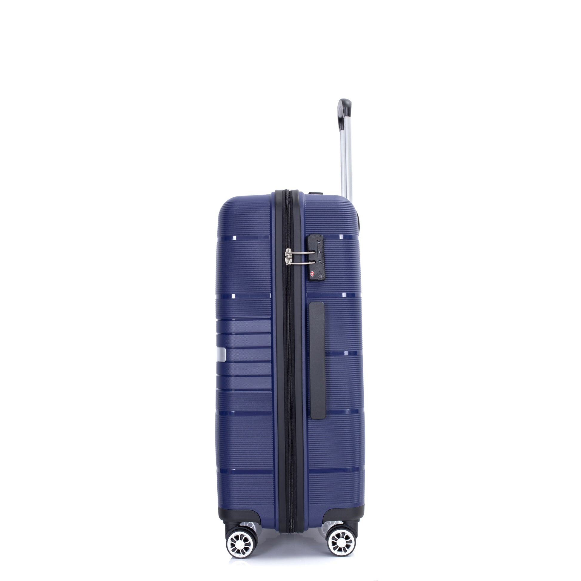 Hardshell Suitcase Double Spinner Wheels Pp Luggage Sets Lightweight Durable Suitcase With Tsa Lock,3 Piece Set 20 24 28 Navy Navy Polypropylene