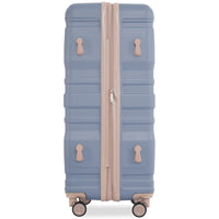 Luggage Sets Model Expandable Abs Hardshell 3Pcs Clearance Luggage Hardside Lightweight Durable Suitcase Sets Spinner Wheels Suitcase With Tsa Lock 20''24''28'' Light Blue And Golden Light Blue Abs