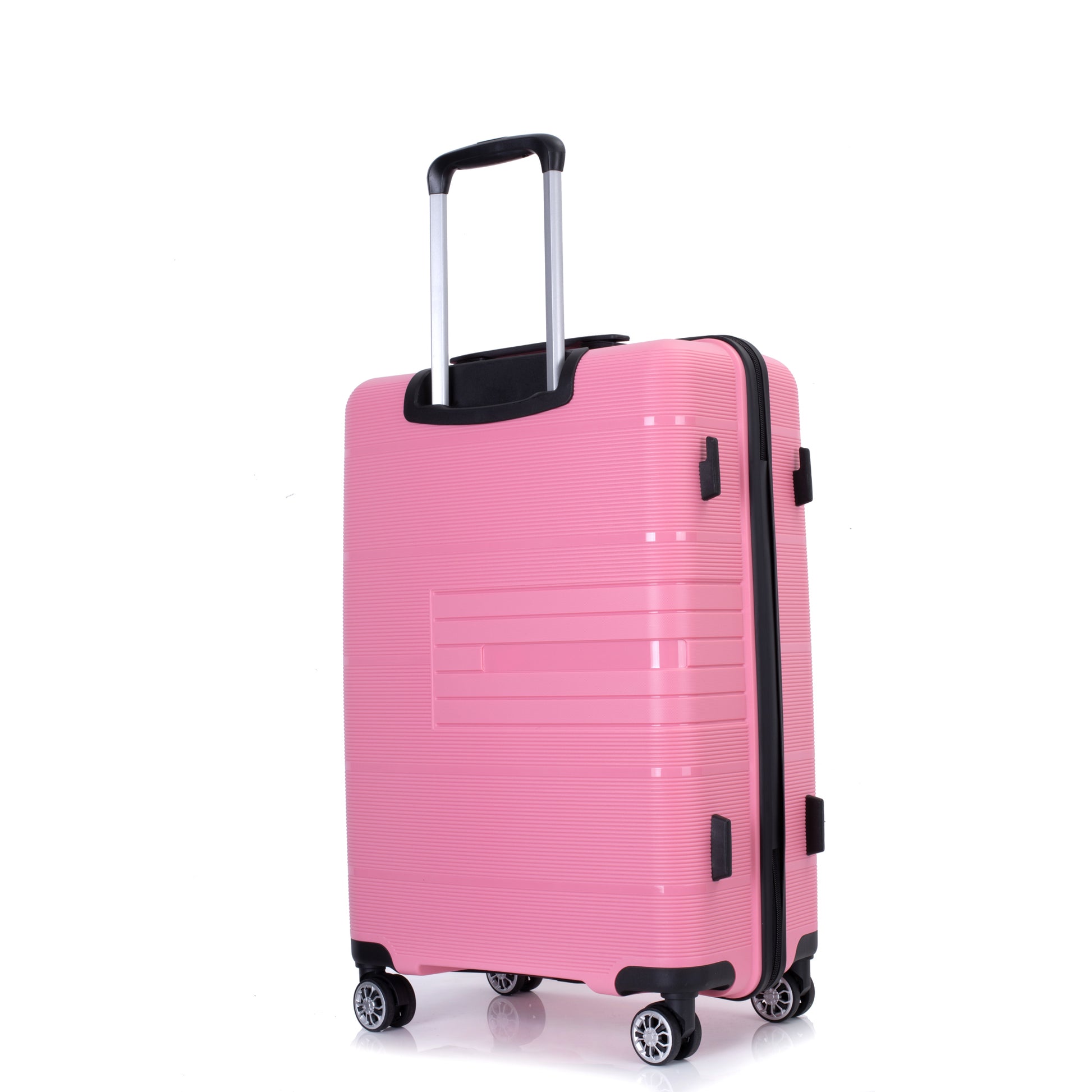 Hardshell Suitcase Double Spinner Wheels Pp Luggage Sets Lightweight Durable Suitcase With Tsa Lock,3 Piece Set 20 24 28 Pink Pink Polypropylene