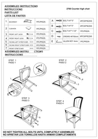 Luxury Formal Glam 2Pc Set Dining Side Counter Height Chair Silver Finish Sparkling Embellishments Surround Wooden Furniture Silver Dining Room Contemporary,Modern Dining Chairs Tufted Back Wood