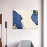 Framed Canvas Wall Art Decor Abstract Painting, Blue And White Color Decoration For Office Living Room, Bedroom Decor Ready To Hang Rectangle Framed Multicolor Christmas Oversized 41In Canvas Cultures And Diasporas