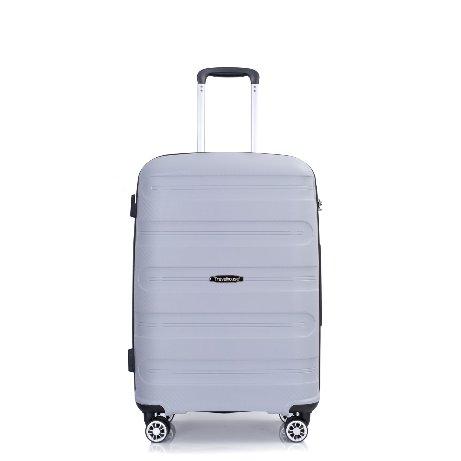 Hardshell Suitcase Spinner Wheels Pp Luggage Sets Lightweight Durable Suitcase With Tsa Lock,3 Piece Set 20 24 28 ,Silver Silver Polypropylene