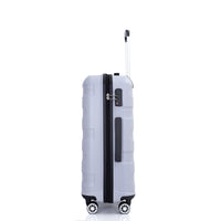 Hardshell Suitcase Spinner Wheels Pp Luggage Sets Lightweight Durable Suitcase With Tsa Lock,3 Piece Set 20 24 28 ,Silver Silver Polypropylene