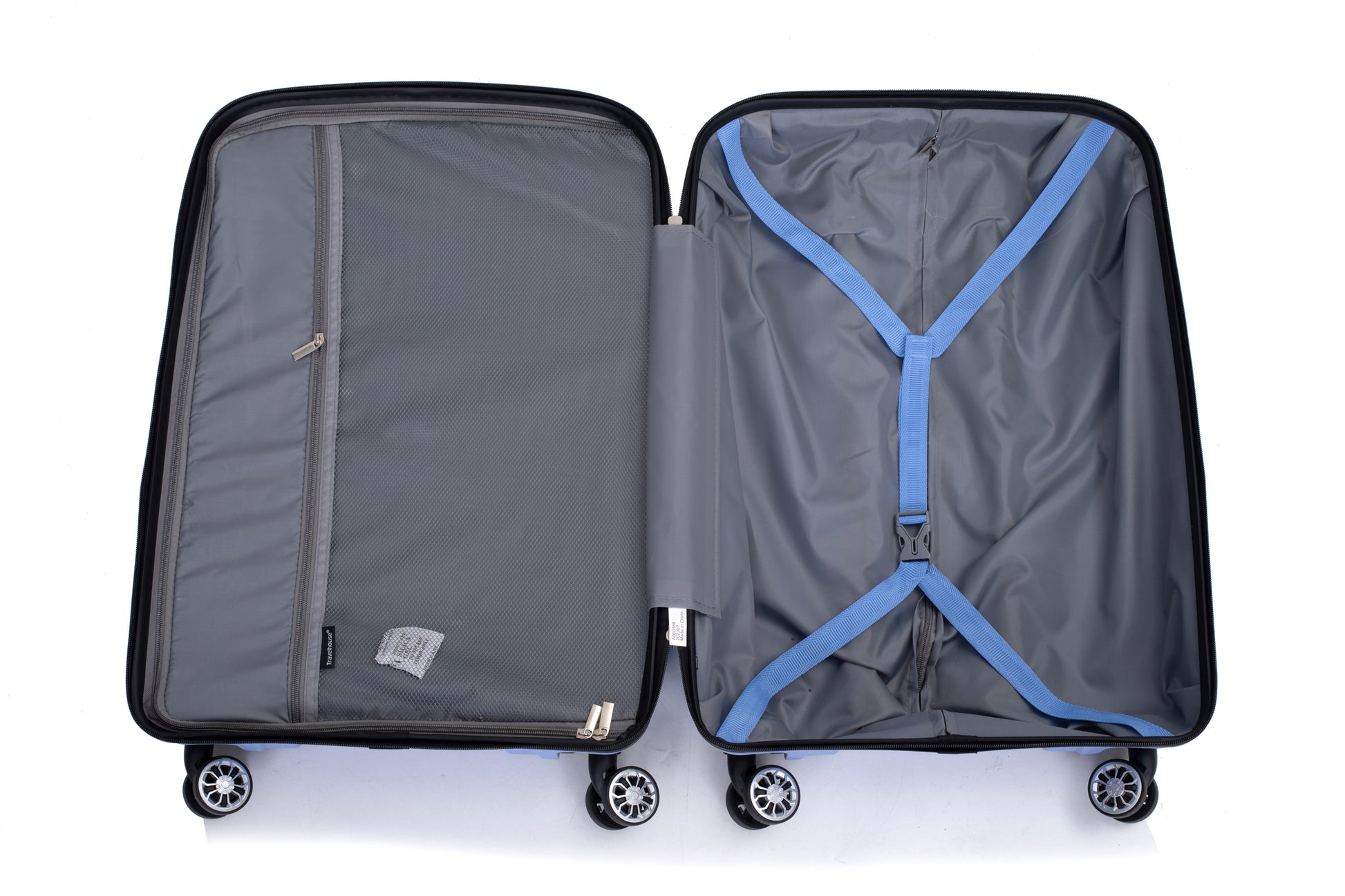 Hardshell Suitcase Spinner Wheels Pp Luggage Sets Lightweight Durable Suitcase With Tsa Lock,3 Piece Set 20 24 28 ,Purplish Blue Purplish Blue Polypropylene