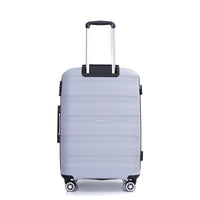 Hardshell Suitcase Spinner Wheels Pp Luggage Sets Lightweight Durable Suitcase With Tsa Lock,3 Piece Set 20 24 28 ,Silver Silver Polypropylene