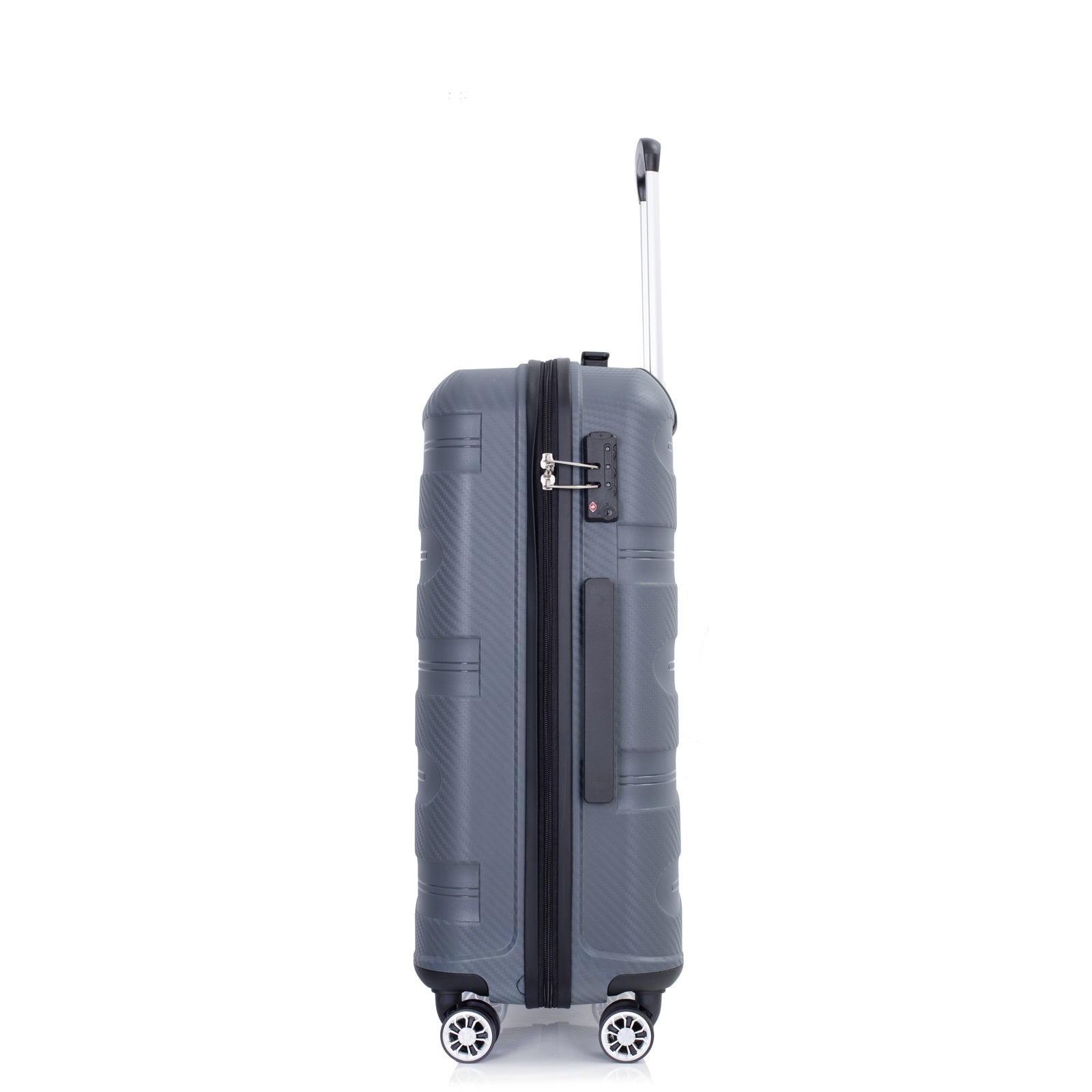 Hardshell Suitcase Spinner Wheels Pp Luggage Sets Lightweight Durable Suitcase With Tsa Lock,3 Piece Set 20 24 28 ,Gray Gray Polypropylene