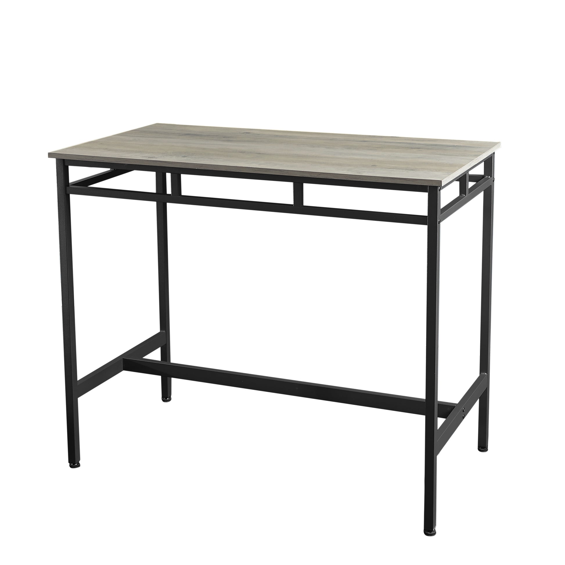 Bar Table Set 5Pc Dinging Table Set With High Stools, Structural Strengthening, Industrial Style. Grey, 43.31'' L X 23.62'' W X 35.43'' H. Grey Particle Board