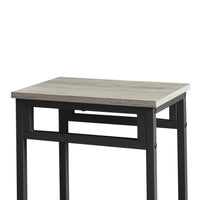 Bar Table Set 5Pc Dinging Table Set With High Stools, Structural Strengthening, Industrial Style. Grey, 43.31'' L X 23.62'' W X 35.43'' H. Grey Particle Board