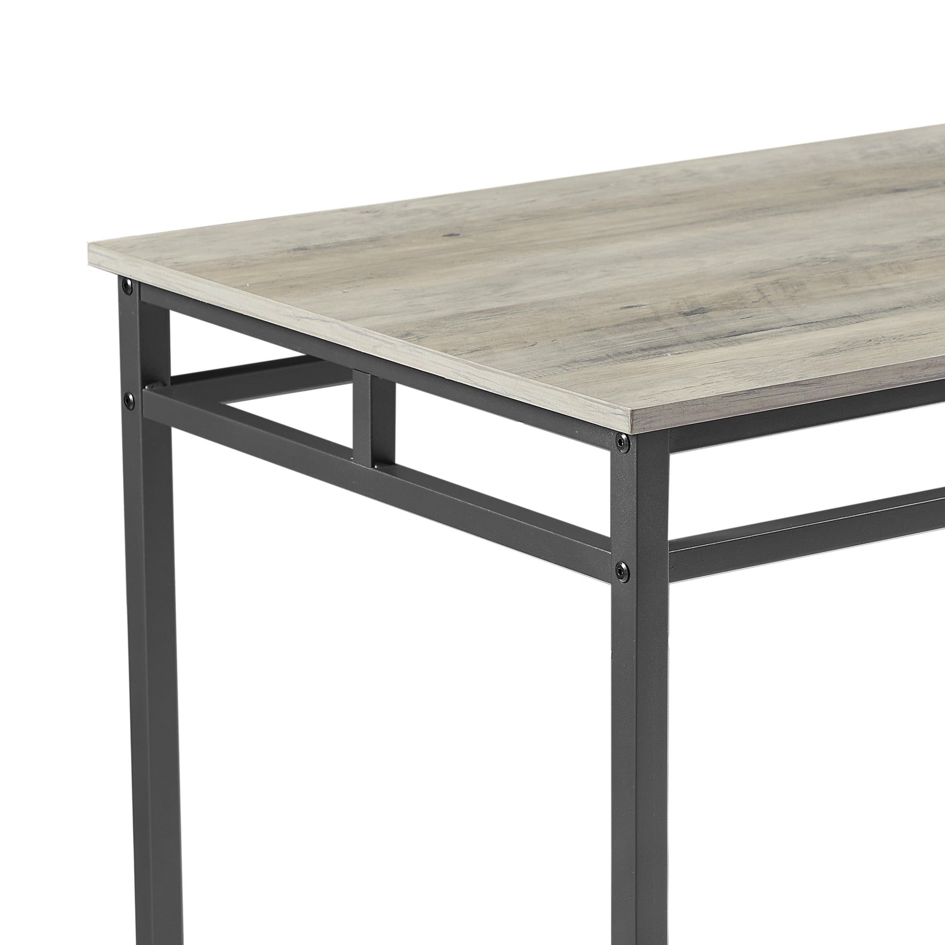 Bar Table Set 5Pc Dinging Table Set With High Stools, Structural Strengthening, Industrial Style. Grey, 43.31'' L X 23.62'' W X 35.43'' H. Grey Particle Board