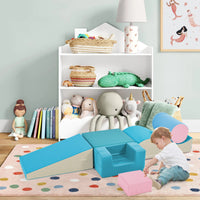 Colorful Soft Climb And Crawl Foam Playset 6 In 1, Soft Play Equipment Climb And Crawl Playground For Kids,Kids Crawling And Climbing Indoor Active Play Structure Colorful Foam
