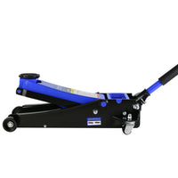 Floor Jack, 3.5 Ton Low Profile Floor Jack, Heavy Duty Steel Racing Floor Jack With Dual Piston Quick Lift Pump, Floor Jack Lifting Range 4" 21" Black Blue Steel