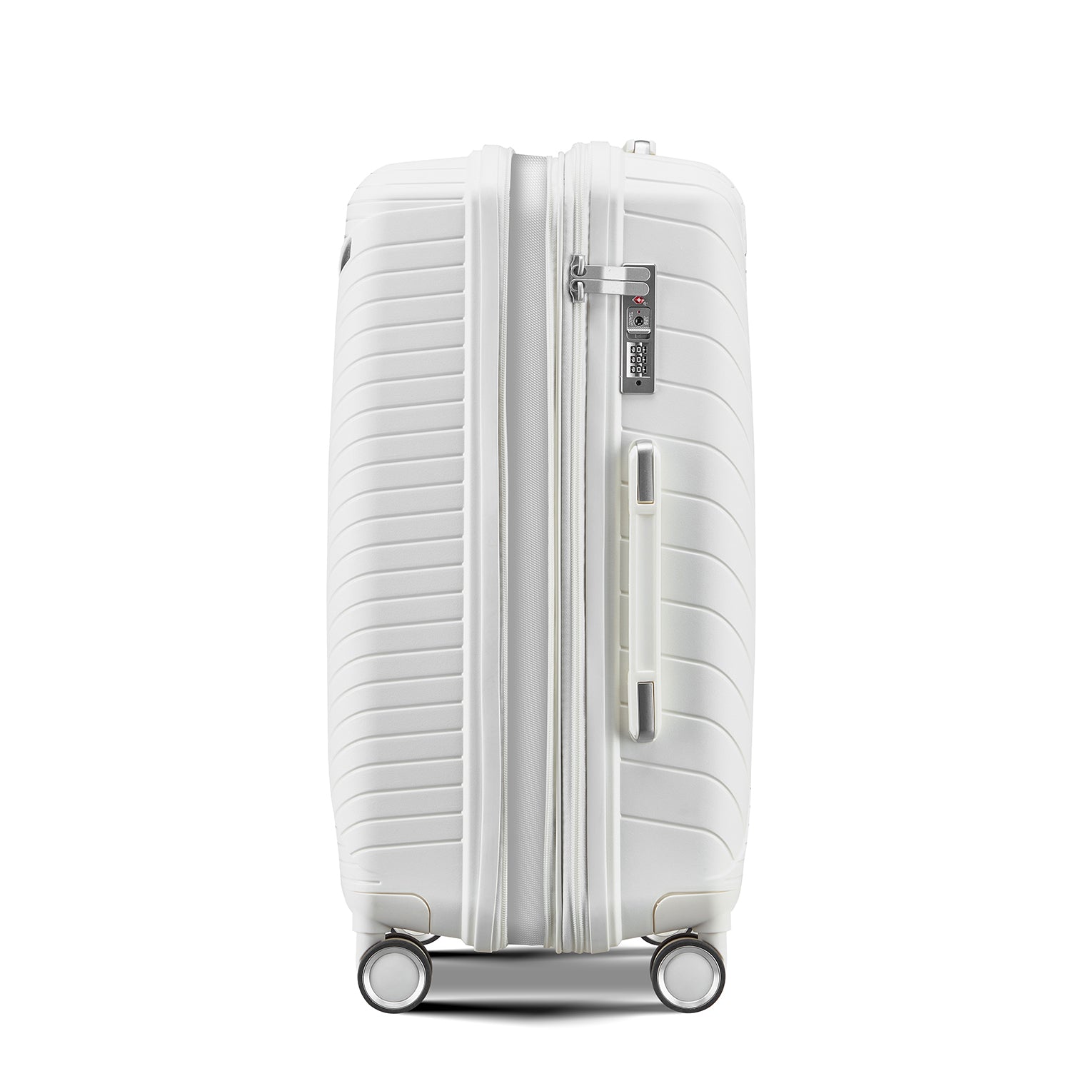 Luggage Sets 4 Piece 14 20 24 28 , Expandable Lightweight Suitcase With 4 Double 360 Degrees Mute Spinner Wheels Pp Materials Durable Tsa Lock Travel Luggage White Polypropylene