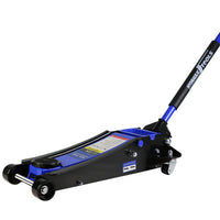 Floor Jack, 3.5 Ton Low Profile Floor Jack, Heavy Duty Steel Racing Floor Jack With Dual Piston Quick Lift Pump, Floor Jack Lifting Range 4" 21" Black Blue Steel