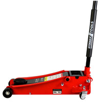 Floor Jack, 3.5 Ton Low Profile Floor Jack, Heavy Duty Steel Racing Floor Jack With Dual Piston Quick Lift Pump, Floor Jack Lifting Range 4" 21" Black Red Steel