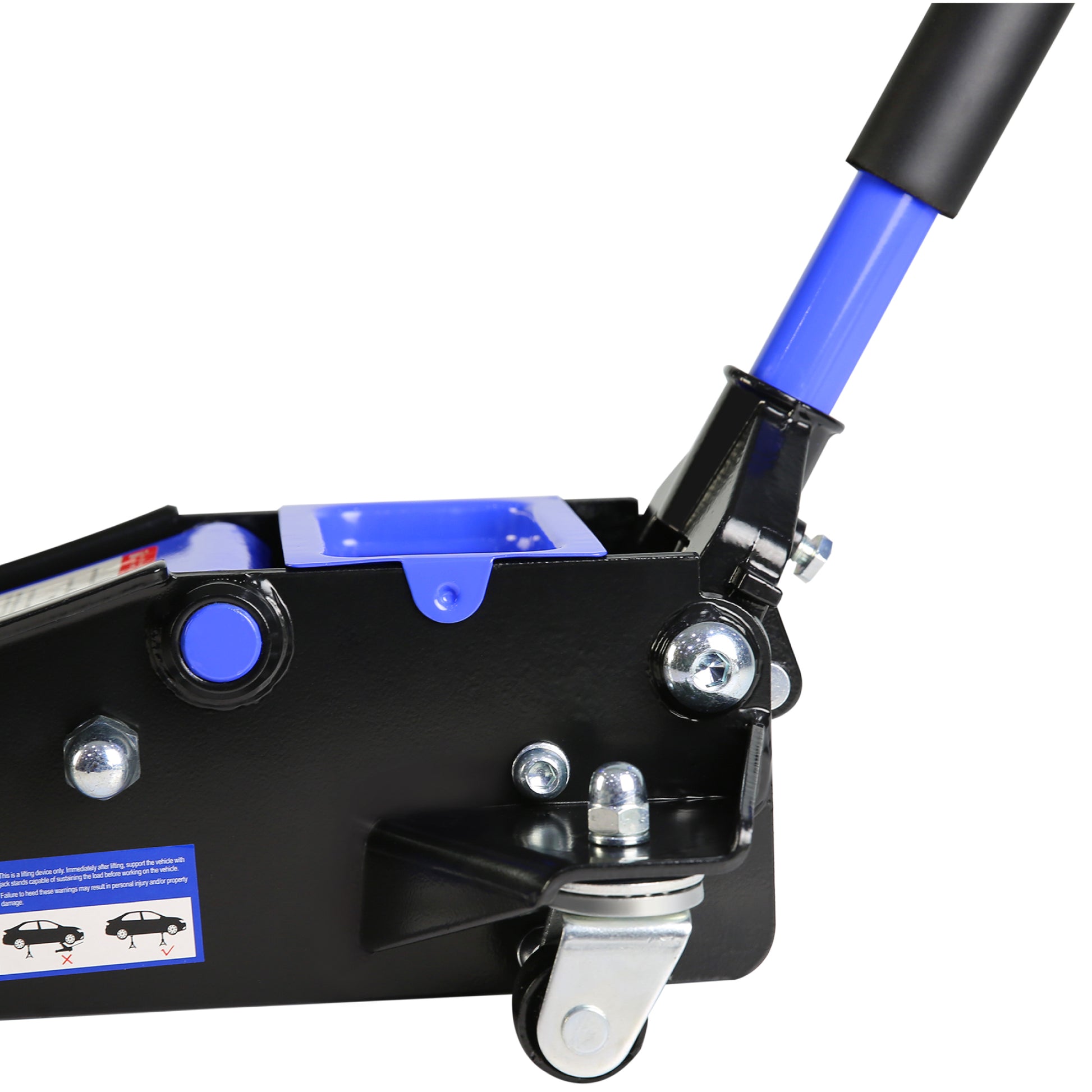 Floor Jack, 3.5 Ton Low Profile Floor Jack, Heavy Duty Steel Racing Floor Jack With Dual Piston Quick Lift Pump, Floor Jack Lifting Range 4" 21" Black Blue Steel