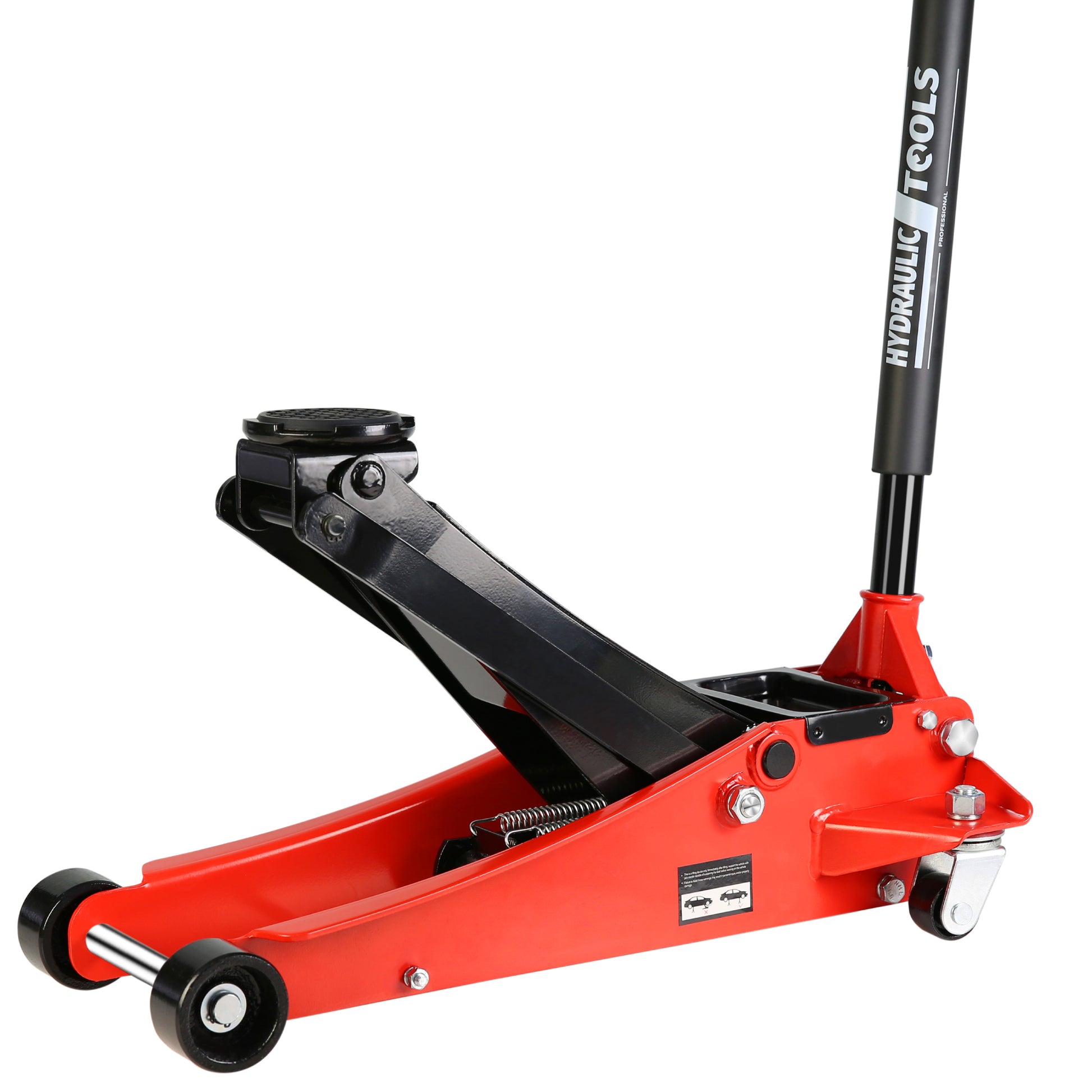 2.5 Ton Low Profile Floor Jack,Steel Racing Floor Jack With Dual Pistonsquick Lift Pump,Hydraulic Floor Jack Lifting Range 3.5" 19.5" Black Red Steel