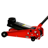 Hydraulic Trolley Low Profile And Steel Racing Floor Jack With Piston Quick Lift Pump,3Ton 6,000 Lb Capacity, Lifting Range 5.1" 20" Black Red Steel