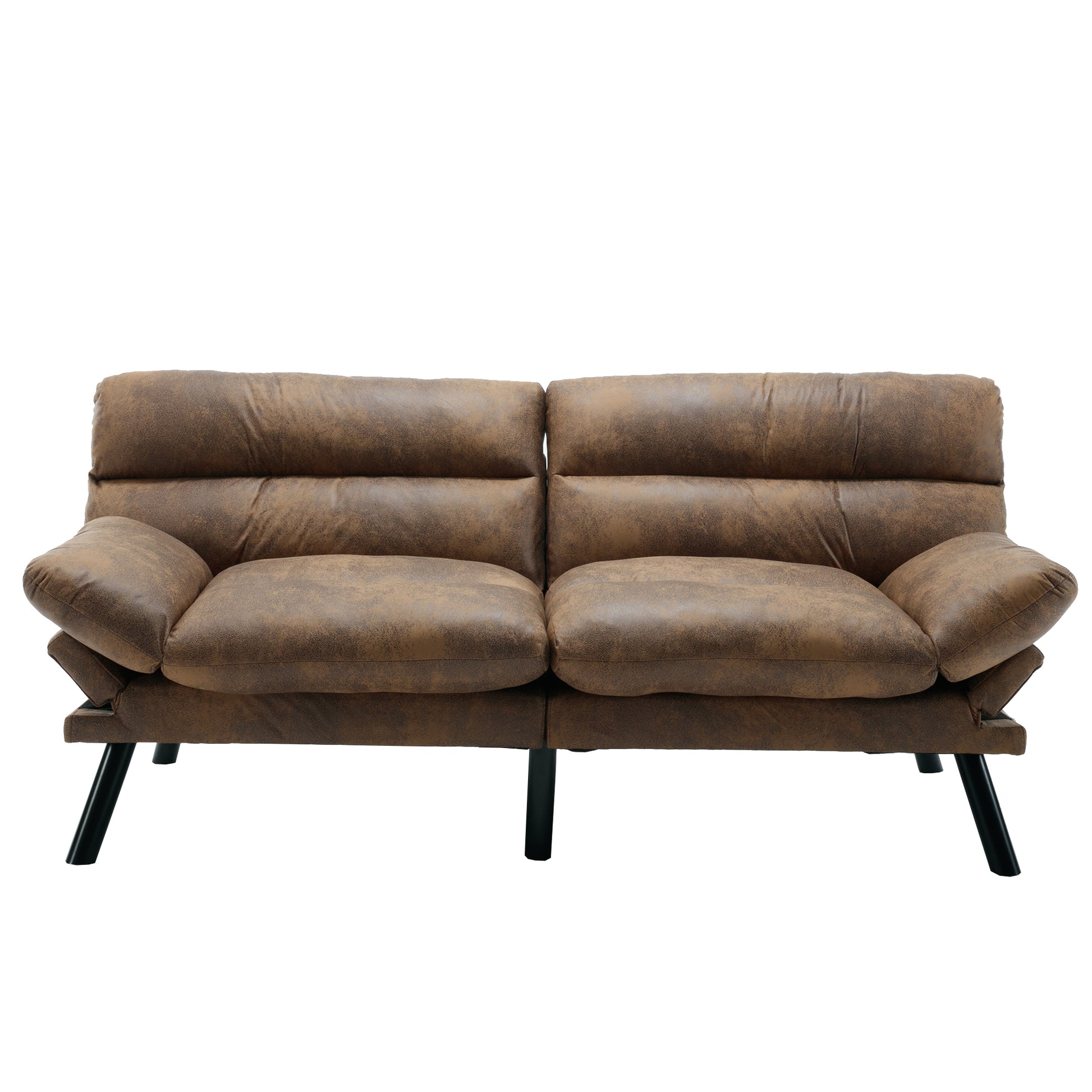 United We Win Furniture,Bedroom Furniture,Living Room Furniture,Sofa With Thick Cushion,Sofa Bed,Sleeper Sofa With Metal Feet. Coffee Microsuede 2 Seat