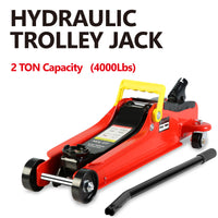 Floor Jack, 2 Ton Low Profile Floor Jack, 3T Jack Stand Tire Repair Kit Heavy Duty Steel Racing Floor Jack With Single Piston Quick Lift Pump, Floor Jack Lifting Range 3.3" 15.2" Red Steel