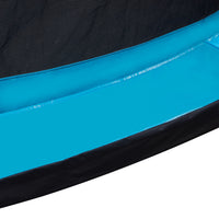 Yc 14Ft Recreational Trampolines With Enclosure For Kids And Adults With Patented Fiberglass Curved Poles Pumpkin Blue Blue Steel