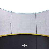 Yc 10Ft Recreational Trampolines With Enclosure For Kids And Adults With Patented Fiberglass Poles Pumpkin Blue Blue Steel