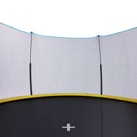 Yc 12Ft Recreational Trampolines With Enclosure For Kids And Adults With Patented Fiberglass Poles Pumpkin Blue Blue Steel