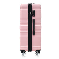 Luggage Sets Model Expandable Abs Hardshell 3Pcs Clearance Luggage Hardside Lightweight Durable Suitcase Sets Spinner Wheels Suitcase With Tsa Lock 20''24''28'' Pink Pink Black Abs