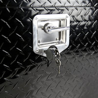 36 Inch Heavy Duty Black Aluminum Tread Tool Box Truck Trailer Underbody Storage Locks With T Handle Latch Key 36" 36" 17.1" 17.9" Black Aluminum