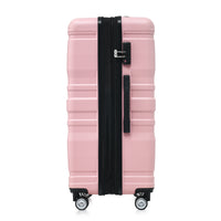 Luggage Sets Model Expandable Abs Hardshell 3Pcs Clearance Luggage Hardside Lightweight Durable Suitcase Sets Spinner Wheels Suitcase With Tsa Lock 20''24''28'' Pink Pink Black Abs