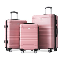 Luggage Sets Model Expandable Abs Hardshell 3Pcs Clearance Luggage Hardside Lightweight Durable Suitcase Sets Spinner Wheels Suitcase With Tsa Lock 20''24''28'' Pink Pink Black Abs