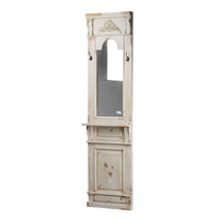 20" X 76" Classic Vintage Antique White Wall Mirror, French Country Wall Decor White Wood Glass