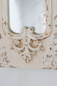 21.5" X 59" Full Length Mirror With Solid Wood Frame, Floor Mirror For Living Room Bedroom Entryway White Wood Glass