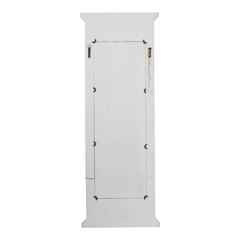 21.5" X 59" Full Length Mirror With Solid Wood Frame, Floor Mirror For Living Room Bedroom Entryway White Wood Glass