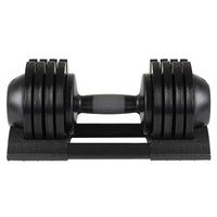 52Lbs Adjustable Dumbbell Steel And Plastic Black Steel