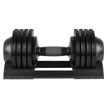 52Lbs Adjustable Dumbbell Steel And Plastic Black Steel