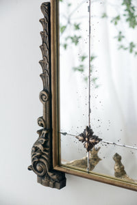 24" X 48.5" Antique Gold Arched Mirror With Metal Frame, Full Length Mirror For Living Room Bathroom Entryway Gold Iron