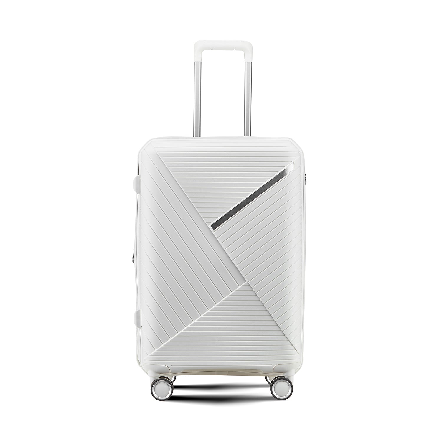 Luggage Sets 4 Piece 14 20 24 28 , Expandable Lightweight Suitcase With 4 Double 360 Degrees Mute Spinner Wheels Pp Materials Durable Tsa Lock Travel Luggage White Polypropylene