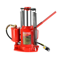 32 Ton Hydraulic Bottle Jack Air Operated Bottle Jack Lift Portable Low Profile Manual Jack Air Jack With Handle Red Steel