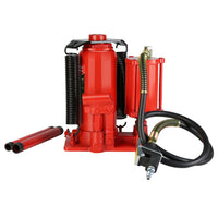 Air Hydraulic Bottle Jack, 12 Ton All Welded Bottle Jack, 10.2 20.1 Inch Lifting Range, With 2 Section Long Handle, For Car, Pickup Truck, Truck, Rv, Auto Repair, Industrial Engineering Red Steel