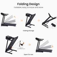 Treadmills 2.5 Hp Hydraulic Folding Removable Treadmill With 3 Speed Incline Adjustment, 12 Preset Programs, 3 Countdown Modes, Heart Rate, Bluetooth And More, Suitable For Home And Gym Use Black Steel