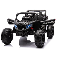 12V Ride On Car With Remote Control,Utv Ride On For Kid,3 Point Safety Harness, Music Player Usb Port Volume Knob Battery Indicator , Led Lights, High Low Speed Switch Off Road Adventure For Kids Black Polypropylene