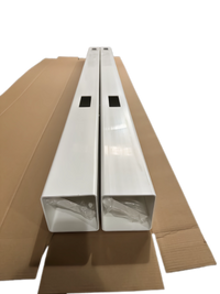 Line Post For White Vinyl Routed Fence Caps Included Set Of 2 White Vinyl