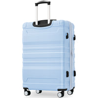 Luggage Sets Model Expandable Abs Hardshell 3Pcs Clearance Luggage Hardside Lightweight Durable Suitcase Sets Spinner Wheels Suitcase With Tsa Lock 20''24''28'' Baby Blue Baby Blue Abs