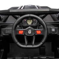 12V Ride On Car With Remote Control,Utv Ride On For Kid,3 Point Safety Harness, Music Player Usb Port Volume Knob Battery Indicator , Led Lights, High Low Speed Switch Off Road Adventure For Kids Black Polypropylene