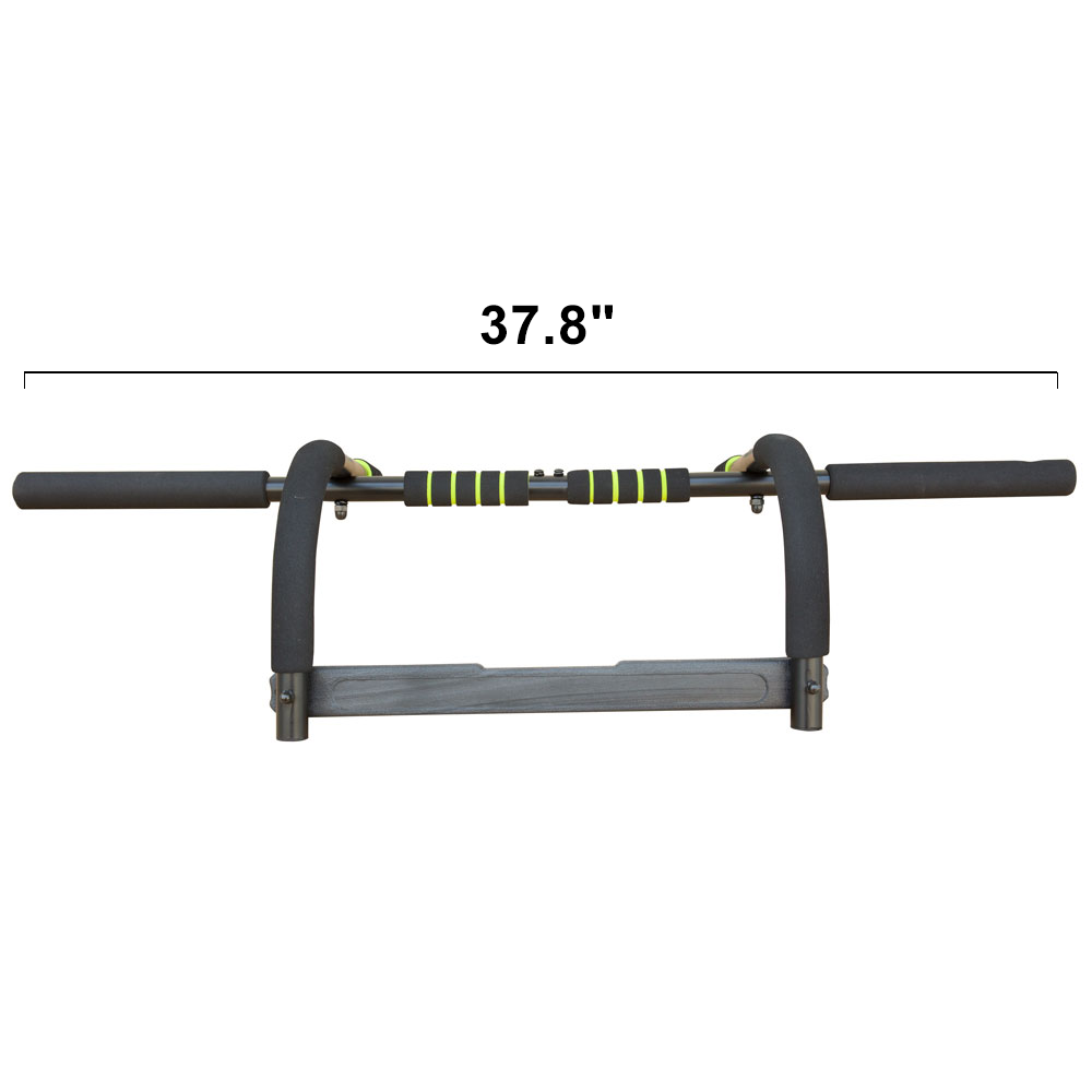 Wall Mounted Pull Up Bar Exercise Chin Bar Portable Dip Bars For Indoors Home Gym Black Iron