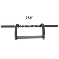 Wall Mounted Pull Up Bar Exercise Chin Bar Portable Dip Bars For Indoors Home Gym Black Iron