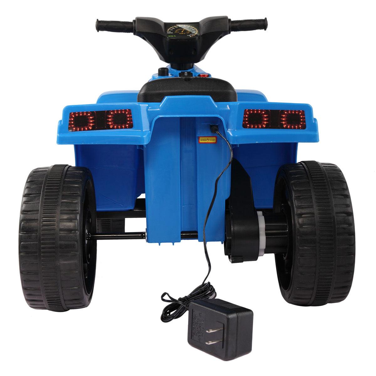 Kids Electric Atv Quad Ride On Car Toy Blue Blue Polypropylene