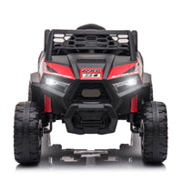 12V Kids Ride On Mini Utv, Electric Car With Front Led Lights And Horn, Single Seat With A Safety Belt, Forward Reverse Function Black Red Polypropylene