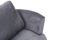 Velvet Swivel Barrel Chair, Swivel Accent Chairs Armchair For Living Room, Reading Chairs For Bedroom Comfy, Round Barrel Chairs With Gold Stainless Steel Base Grey Grey Primary Living Space Modern